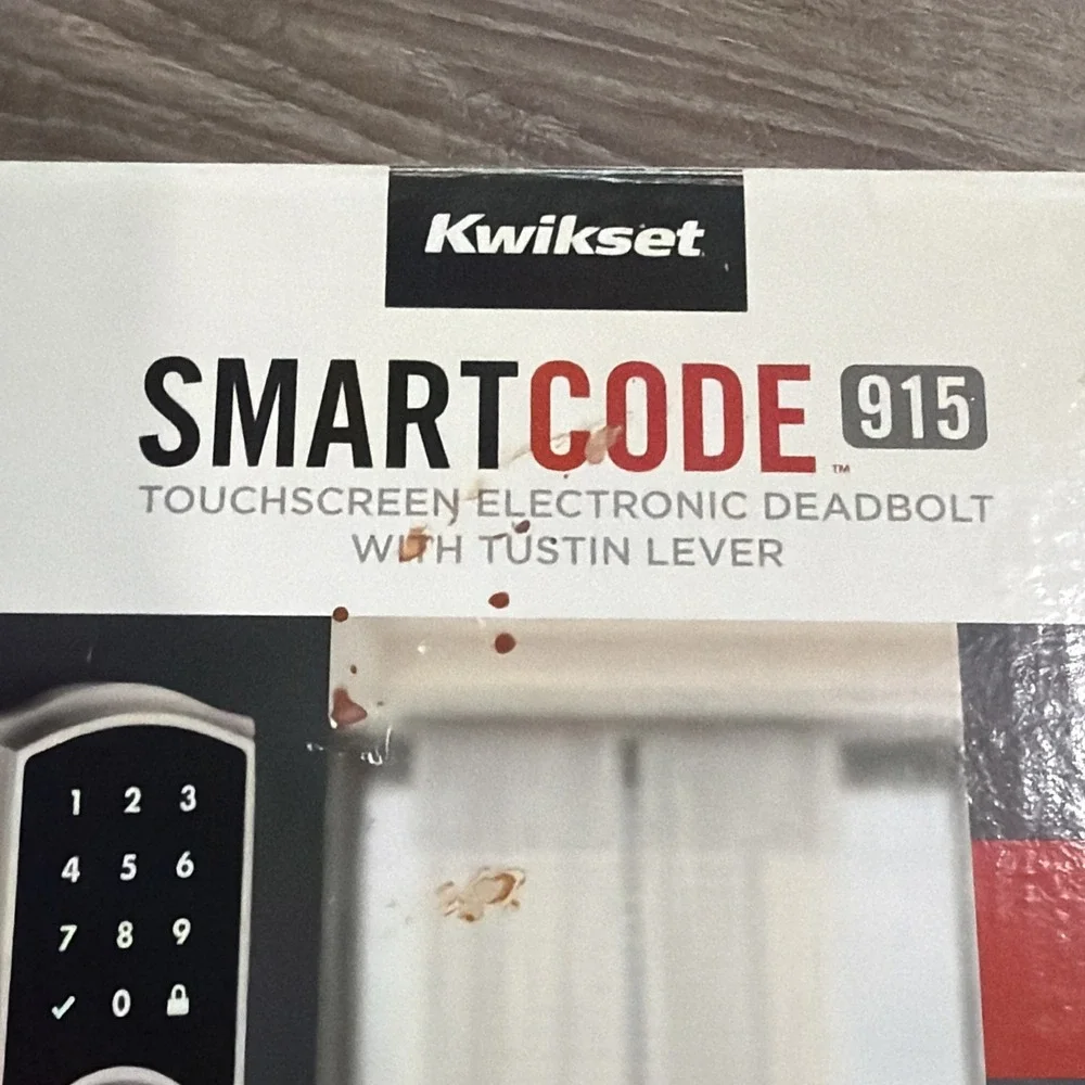 Kwikset 915 SmartCode Electronic Touchpad Tustin Lever Satin Nickel 97200-701